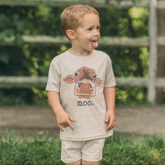 "Moo" Cow Farm Adventure Sleep 'n Play Set | Size 2T through XS | Includes Shirt & Shorts