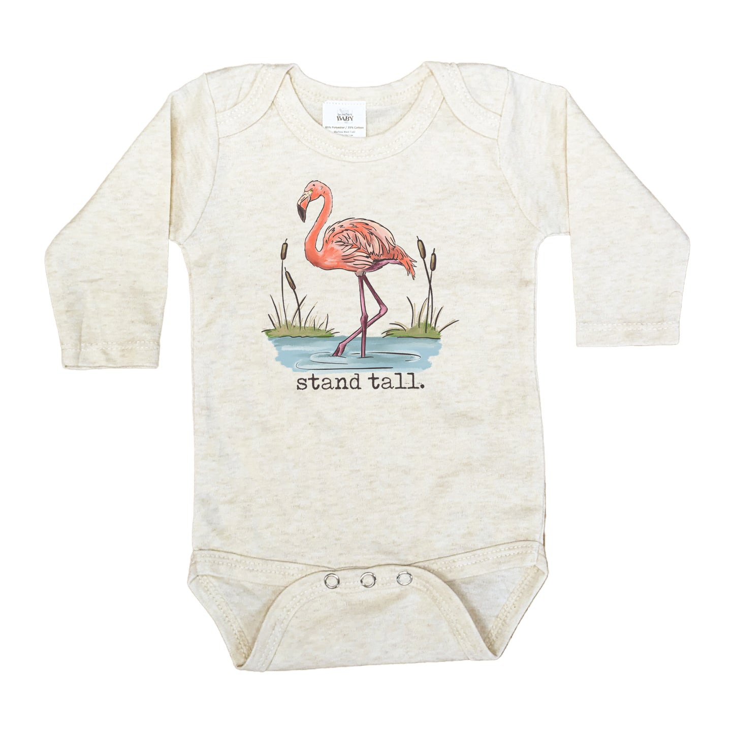 "Stand Tall" Flamingo Beach Baby Body Suit