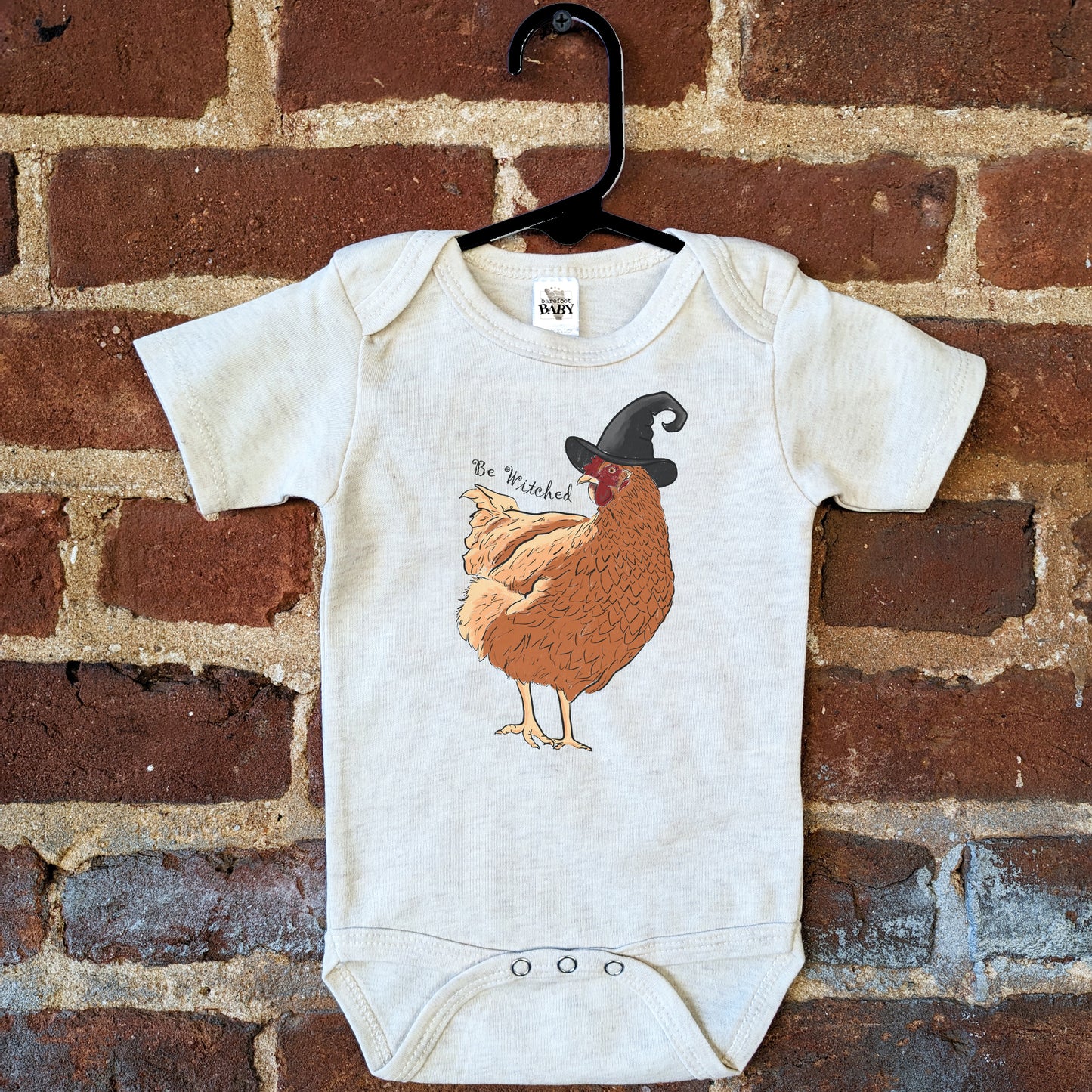 "Be Witched" Chicken Nature Halloween Fall Baby Body Suit