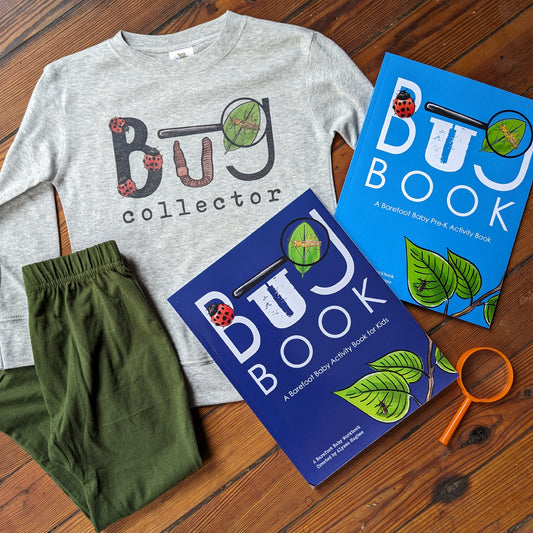 Bug Collector Outdoor Adventure Gift Set | Size 2T through 5T | Includes Shirt, Joggers, Pre-K Bug Book & Magnifying Glass