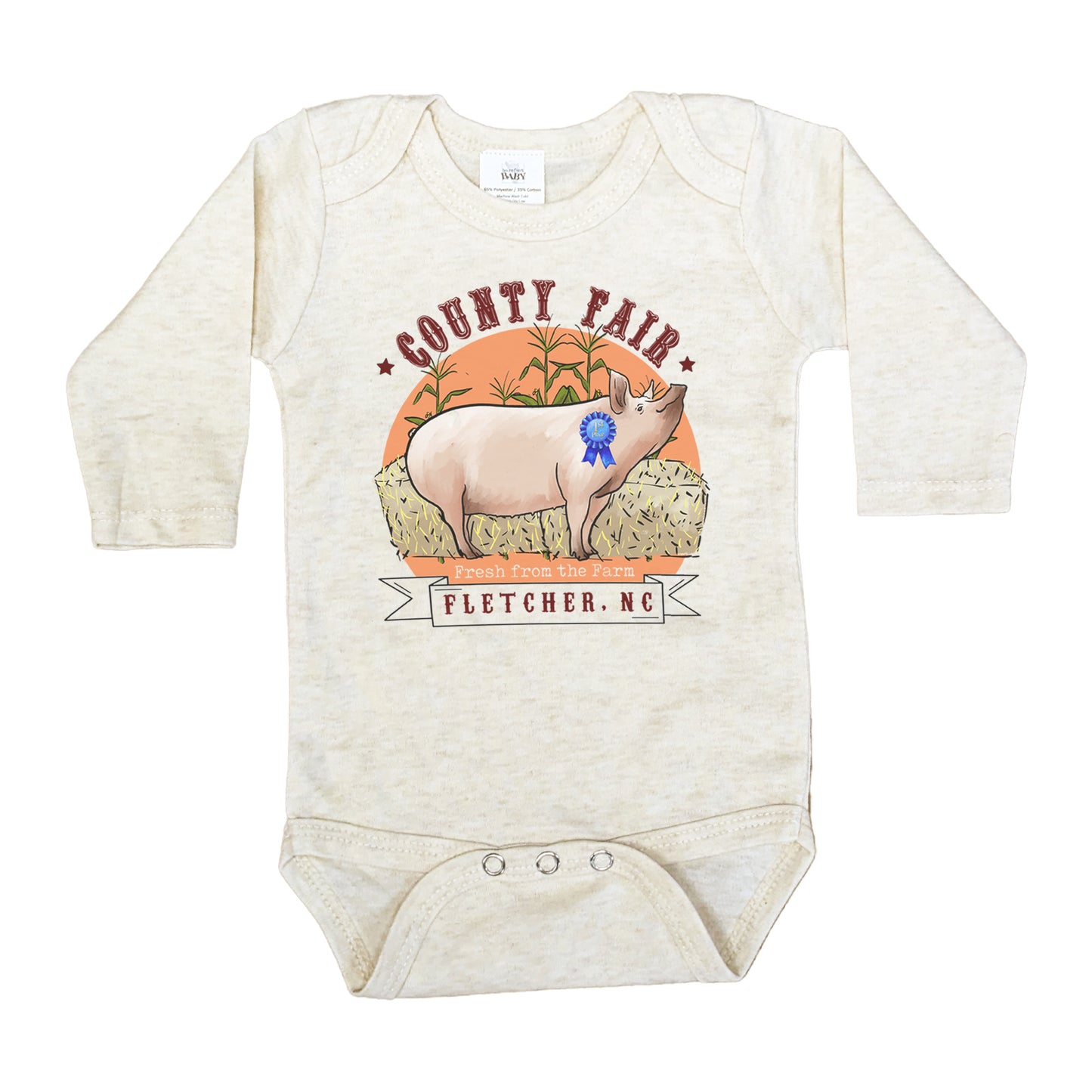 State Fair "best in show" Pig Baby Fall Body Suit