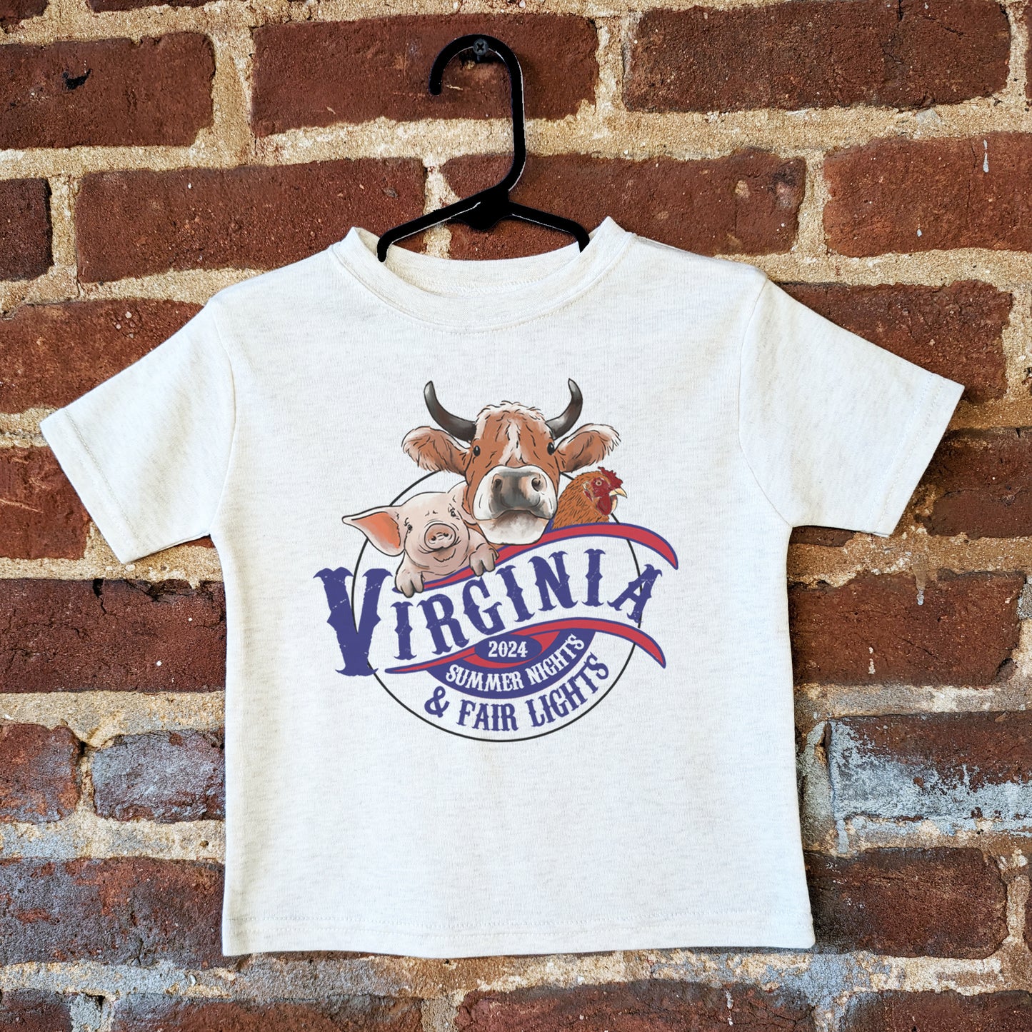 Retro Virginia State Fair Farm Animal Fall Kid Tee