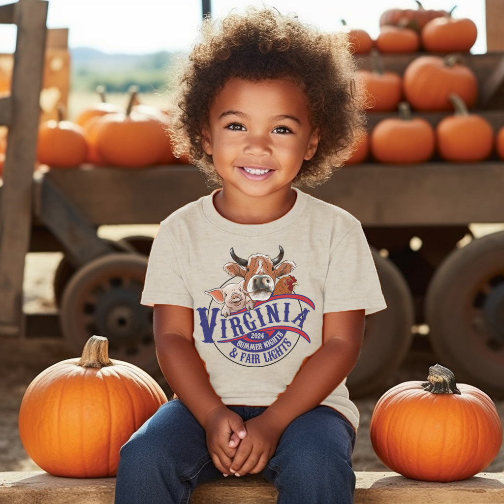 Retro Virginia State Fair Farm Animal Fall Kid Tee