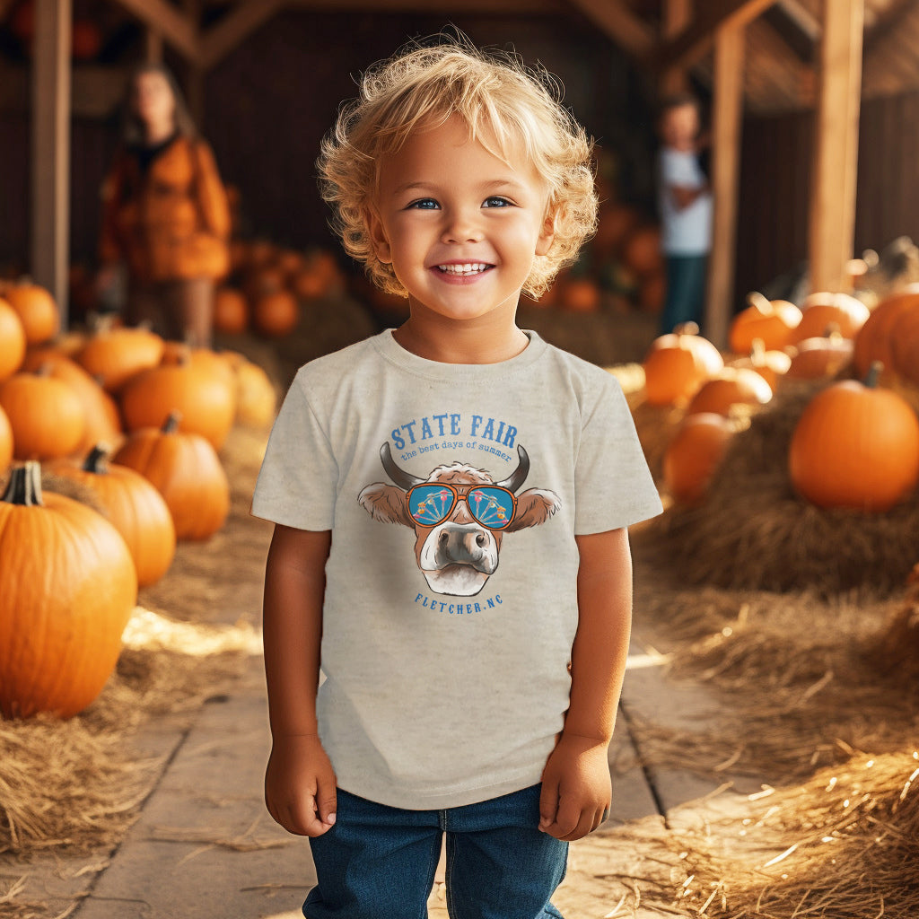State Fair "best day of summer" Cow Fall Tee for Kids