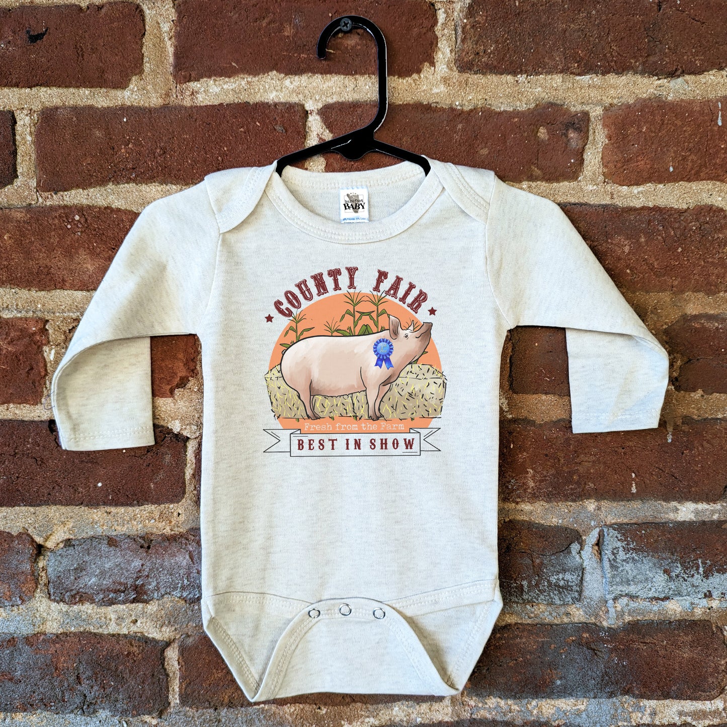 State Fair "best in show" Pig Baby Fall Body Suit
