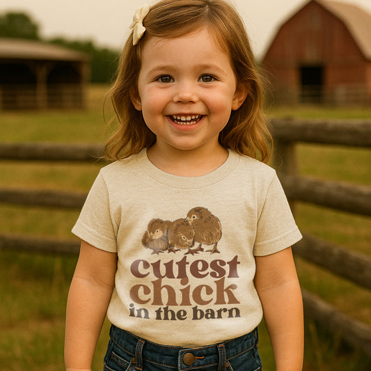 "Cutest Chick in the barn" Chicken Tee