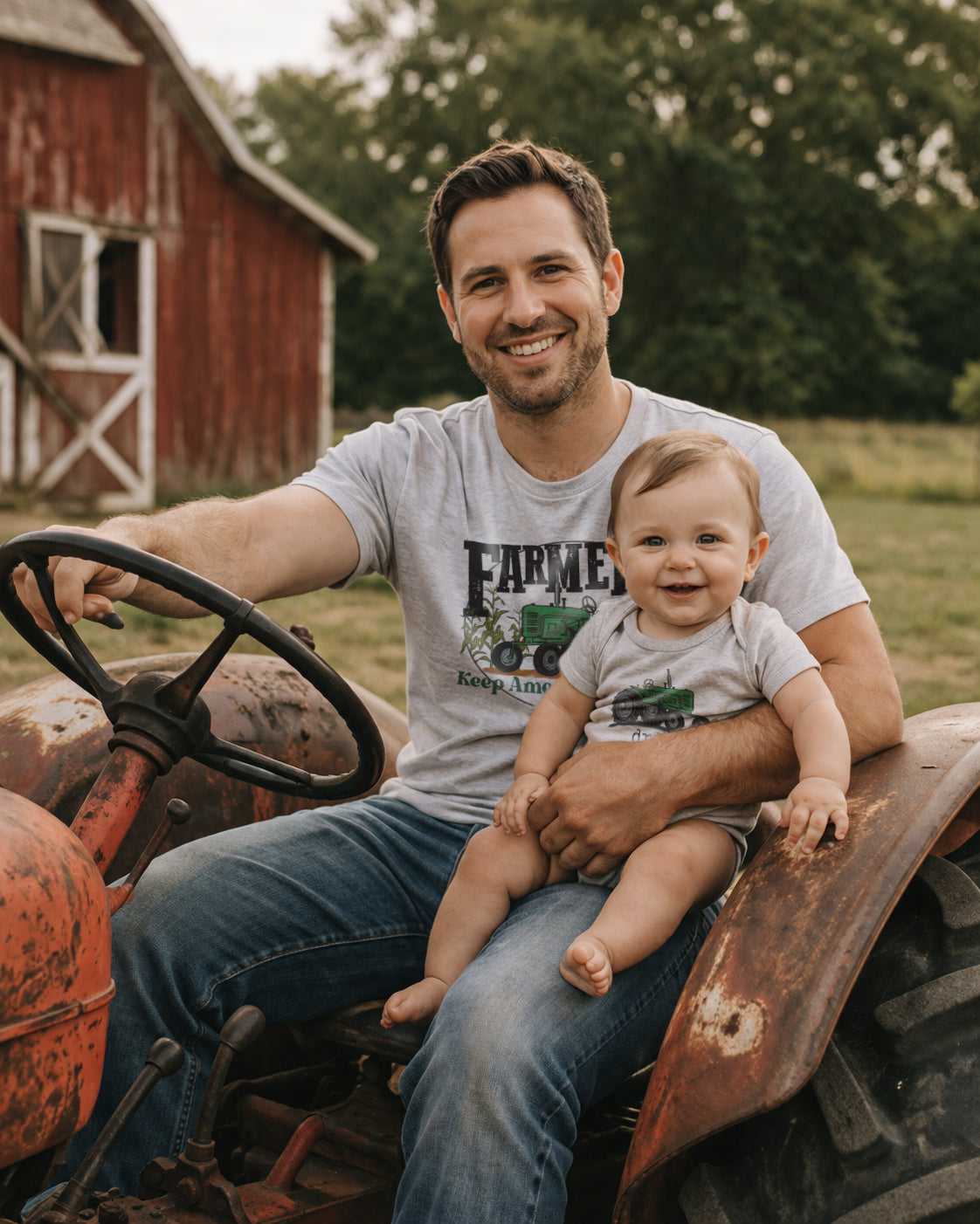Adult "Farmers Keep America Growing" Short or Long Sleeve Shirt