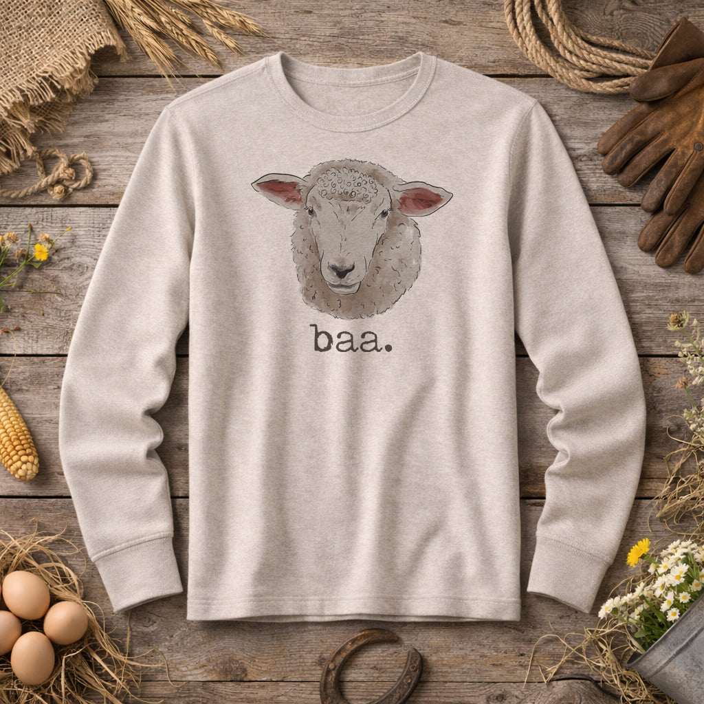 Adult "Baa." Sheep Tee or Long Sleeve