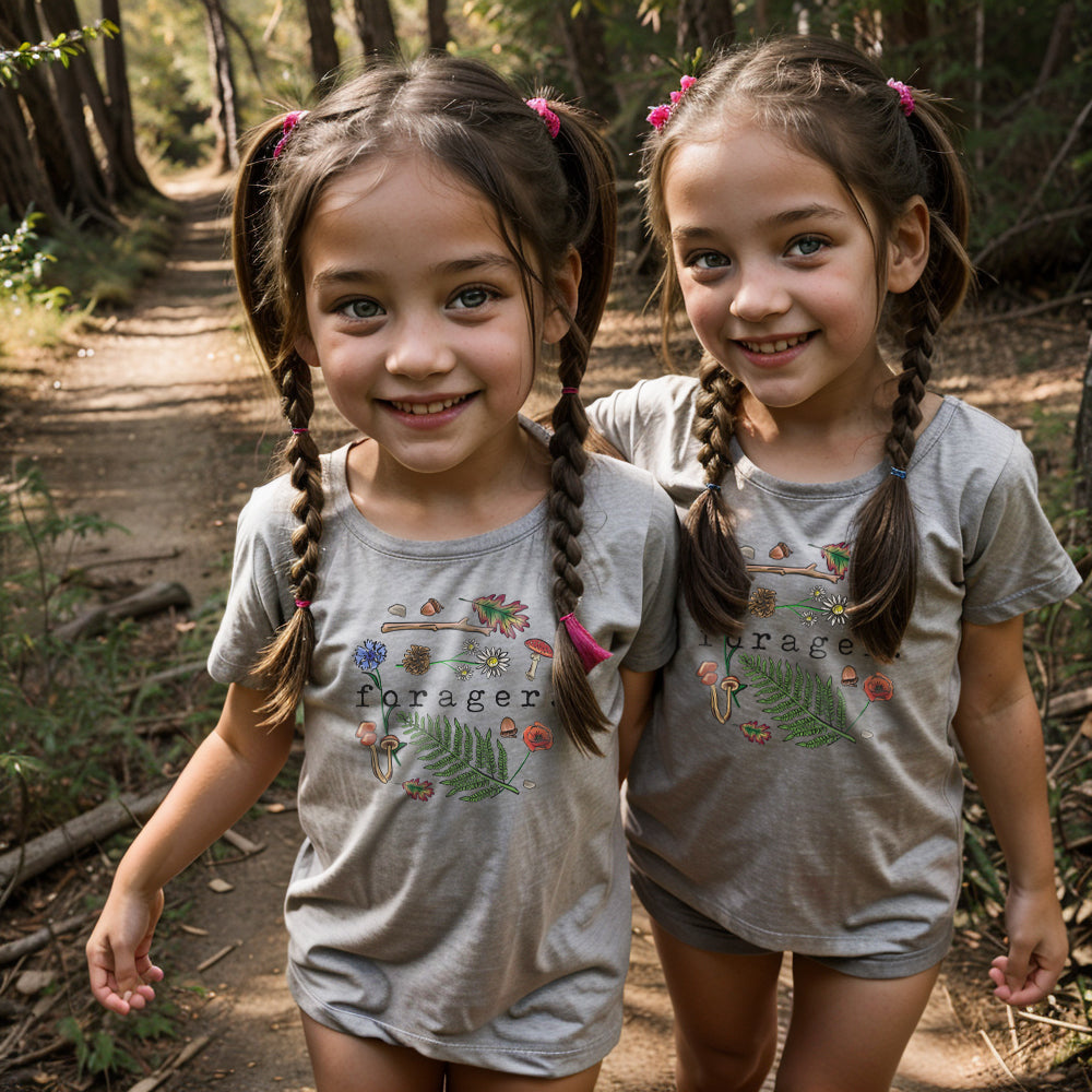 "Forager" Nature Loving Outdoor Enthusiast Design for Toddlers and Youth