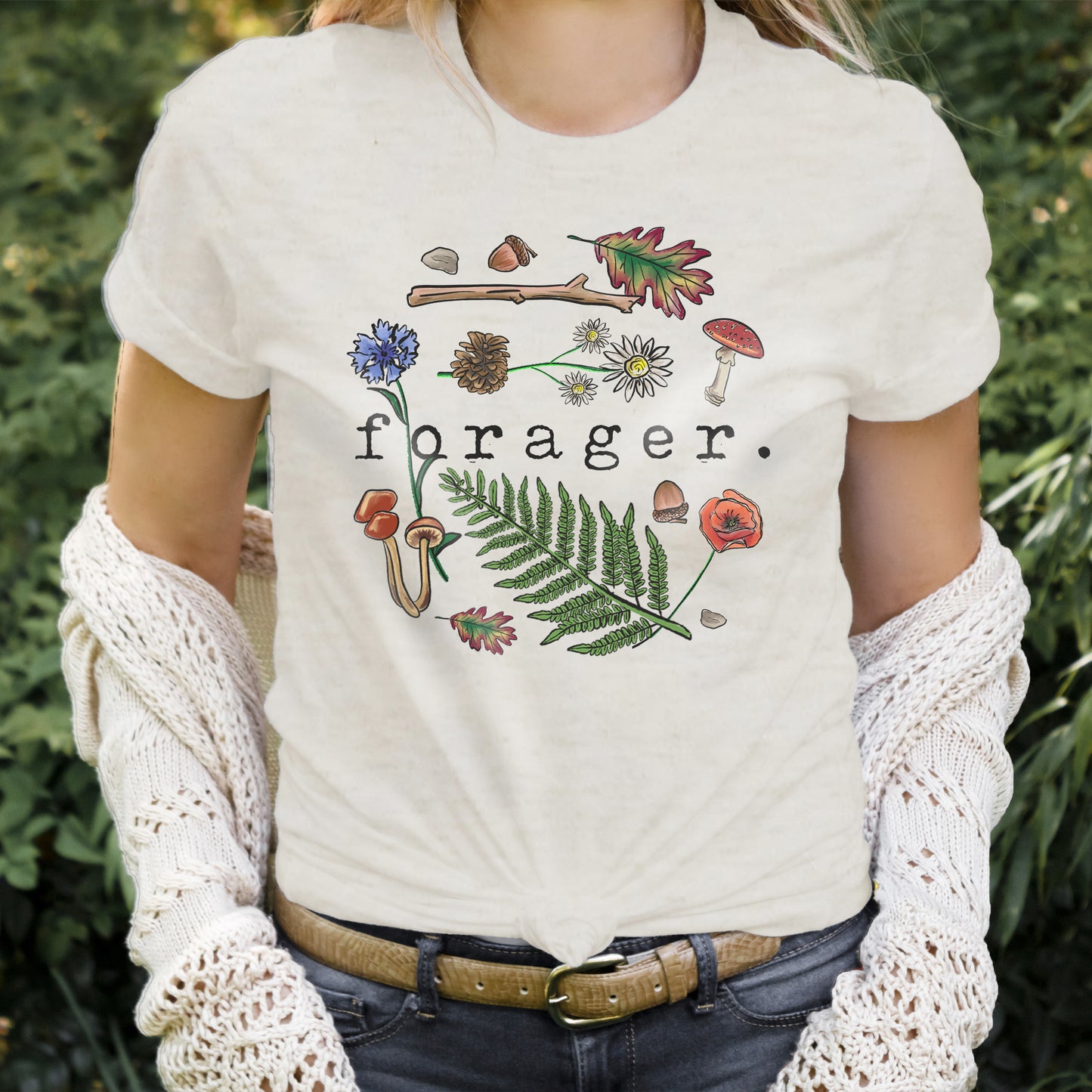 "Forager" Nature Loving Outdoor Enthusiast Design for Adults