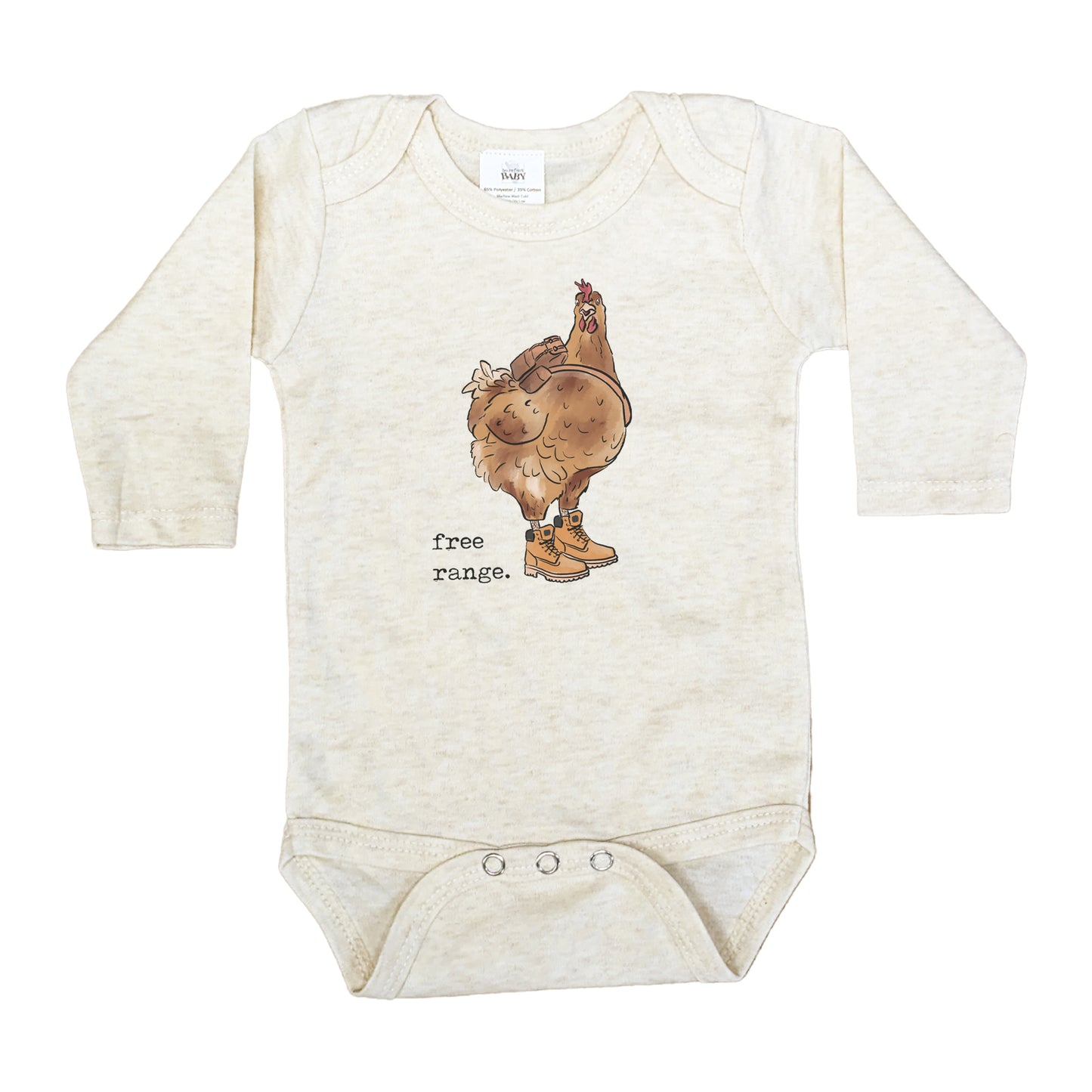 "Free Range" Hiking Chicken Nature Baby Body Suit