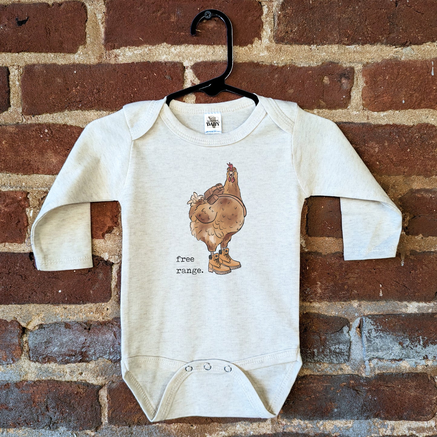 "Free Range" Hiking Chicken Nature Baby Body Suit