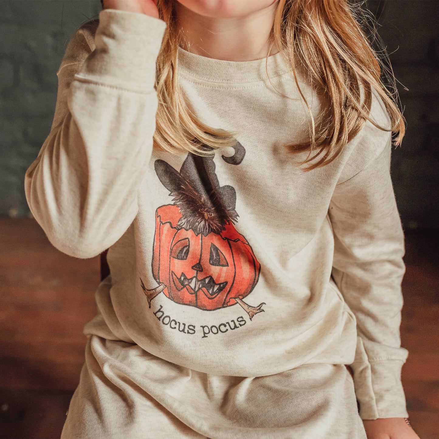 "Hocus Pocus" Halloween Chicken Toddler Fall Long Sleeve Shirt