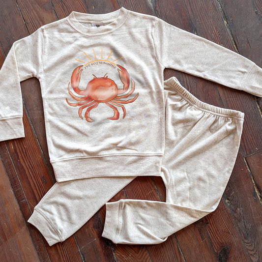 I've Got Sunshine Crab Sleep 'n Play Set | Size 2T through XS | Includes Shirt & Joggers