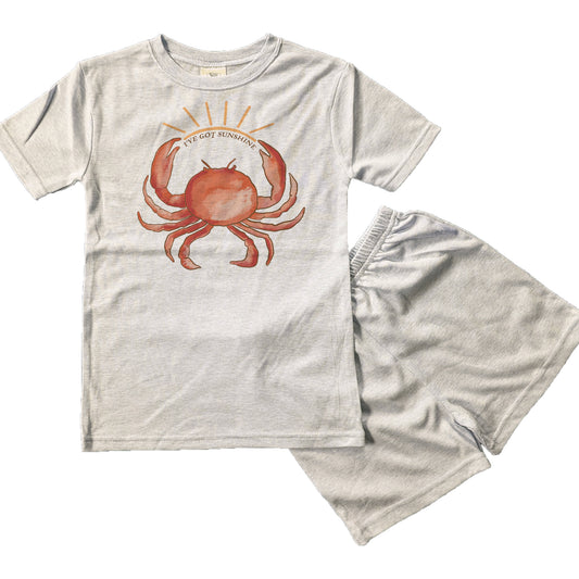 I've Got Sunshine Crab Sleep 'n Play Set | Size 2T through XS | Includes Shirt & Shorts