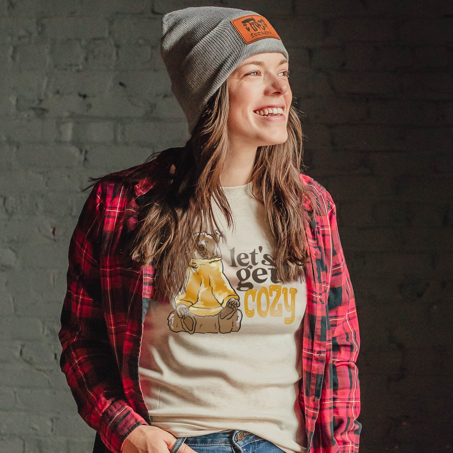 ADULT "Let's get Cozy" Comfy Bear Unisex Shirt