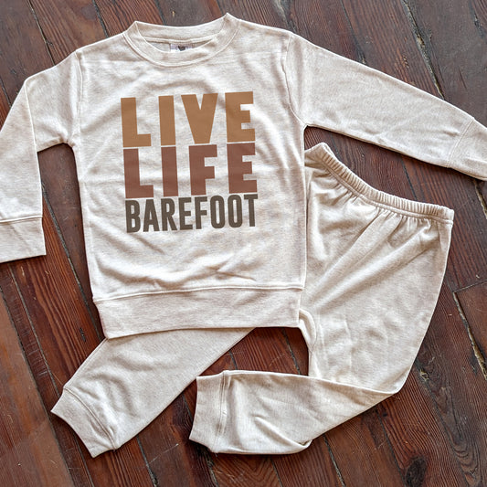 Live Live Barefoot Nature Adventure Sleep 'n Play Set | Size 2T through XS | Includes Shirt & Joggers