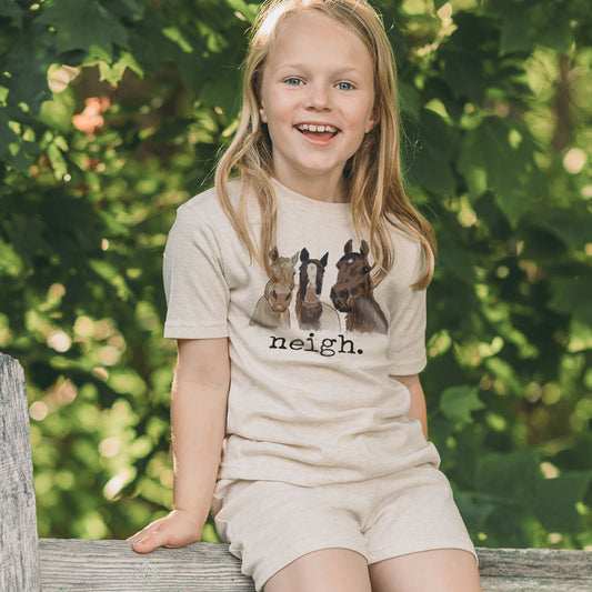 "Neigh" Barn Life Sleep 'n Play Set | Size 2T through XS | Includes Shirt & Shorts