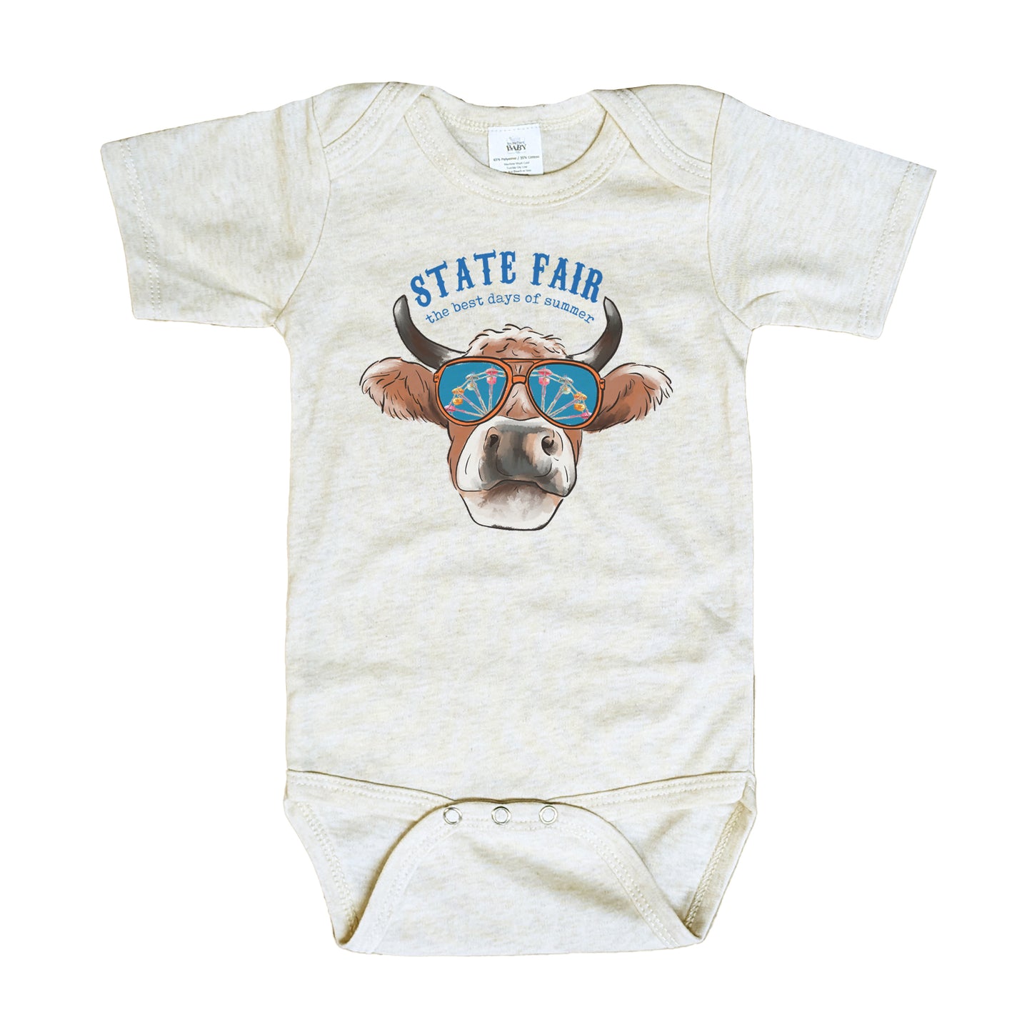 State Fair "best day of summer" Cow Fall Baby Body Suit