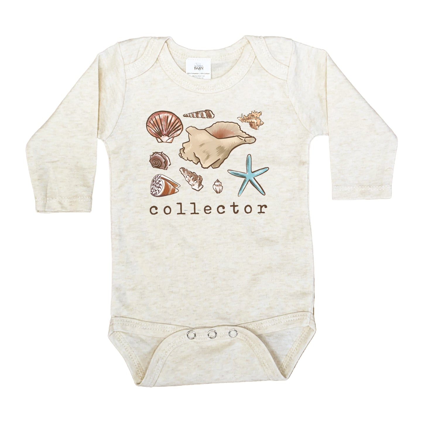 Shell "Collector" Ocean Beach beige Baby Body Suit