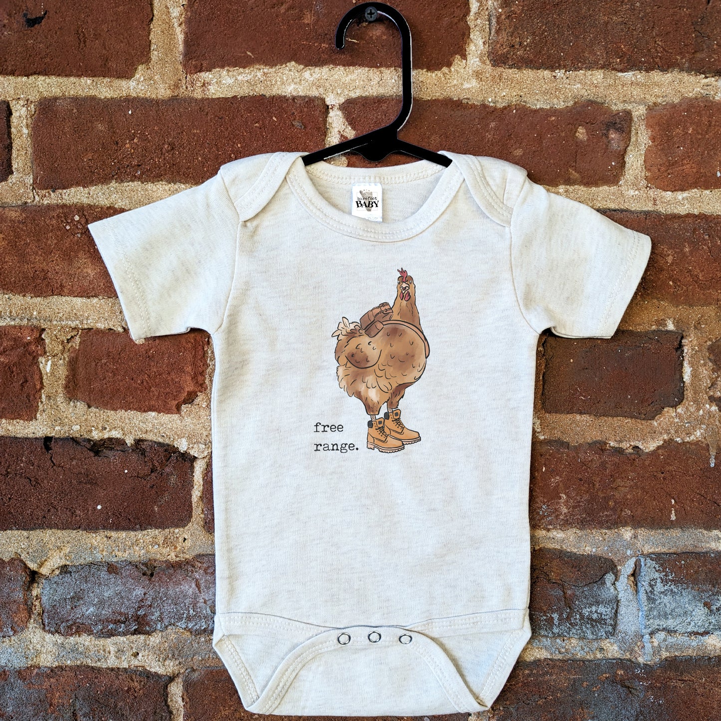 "Free Range" Hiking Chicken Nature Baby Body Suit