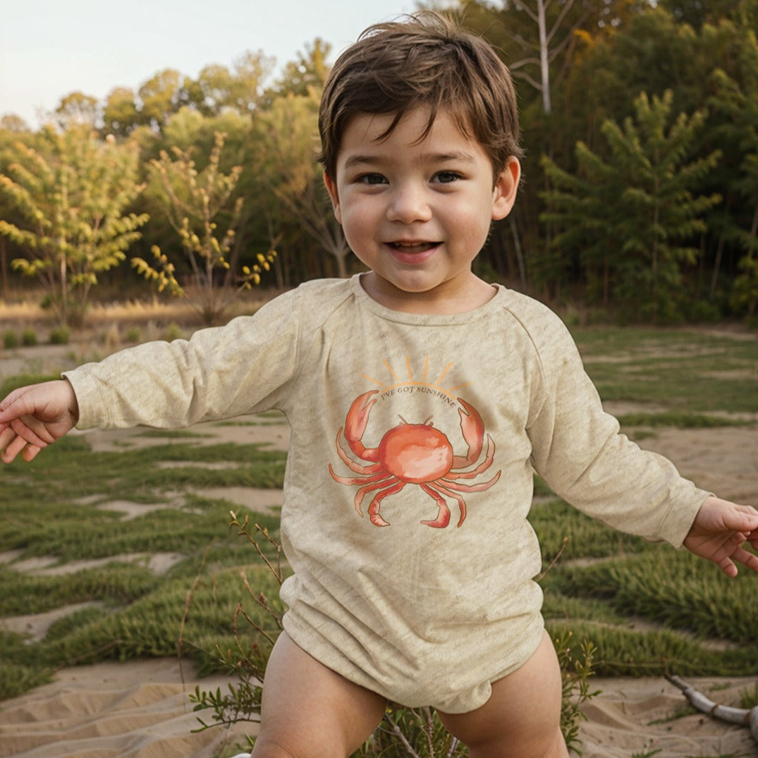 "I've got sunshine" Crab Ocean Beach Baby Body Suit