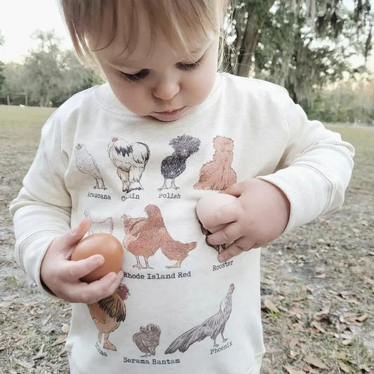 Chicken Breeds Toddler Long Sleeve Shirt
