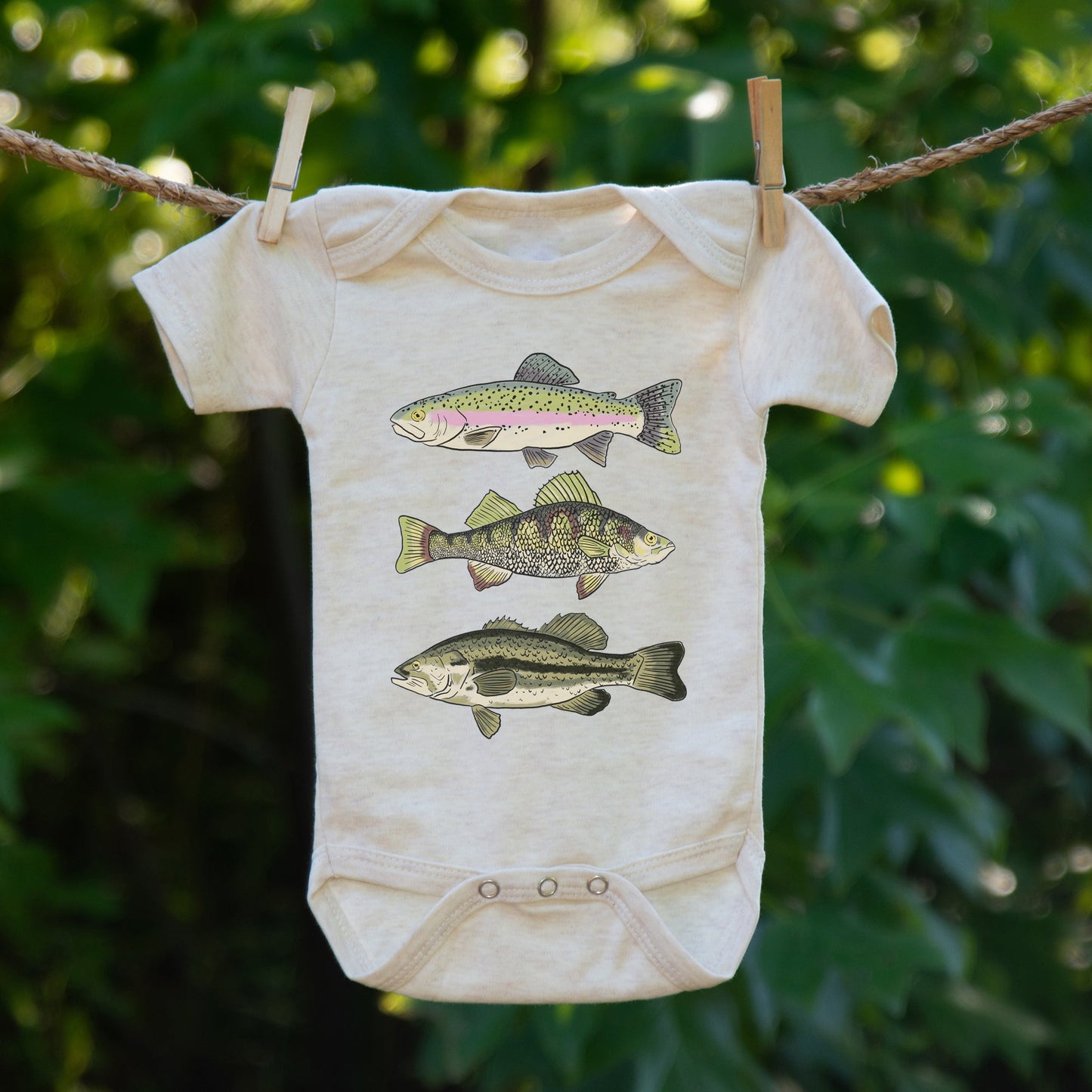Three Fish Summer Body Suit