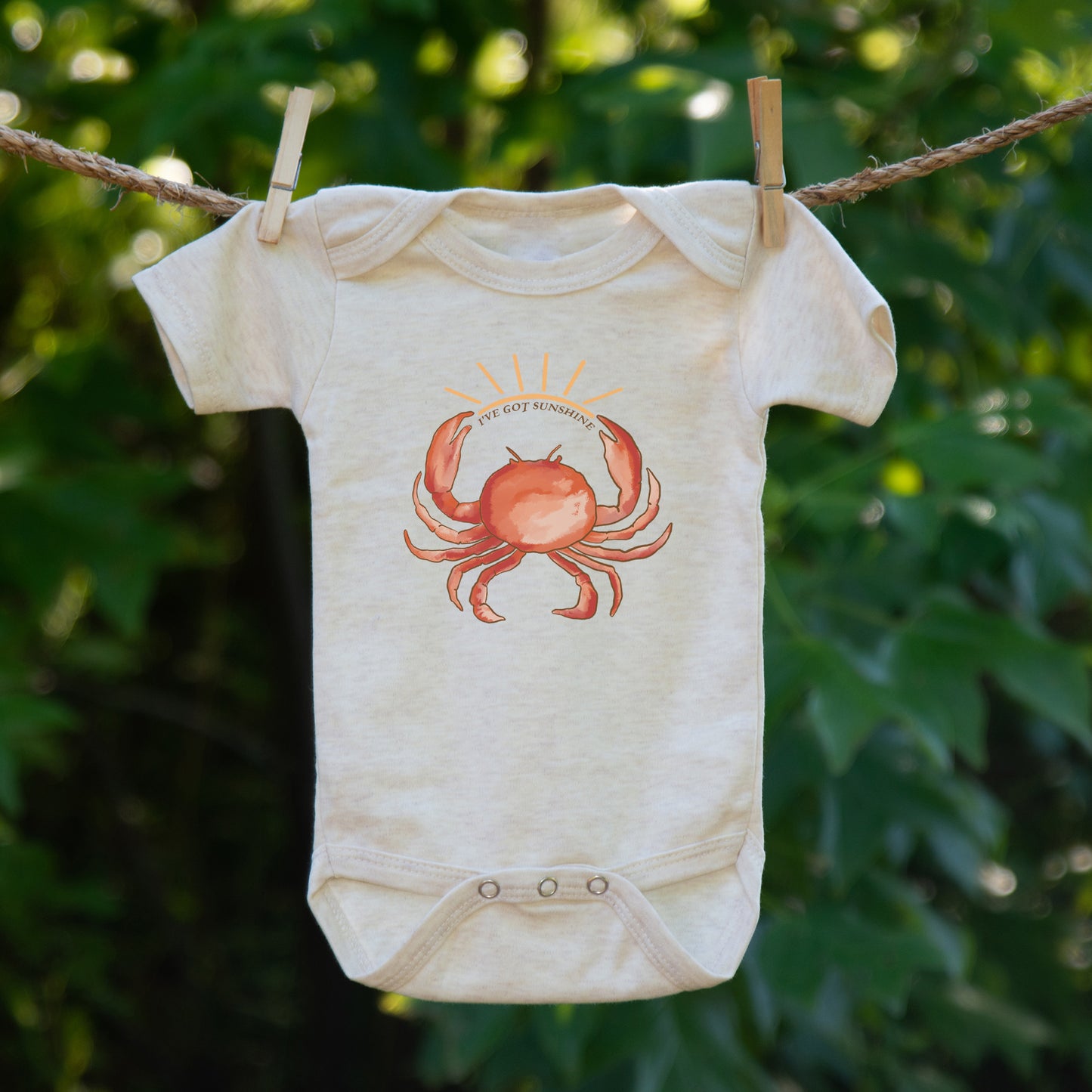 "I've got sunshine" Crab Ocean Beach Baby Body Suit