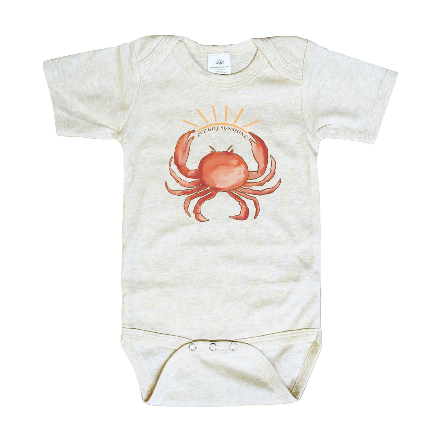 "I've got sunshine" Crab Ocean Beach Baby Body Suit