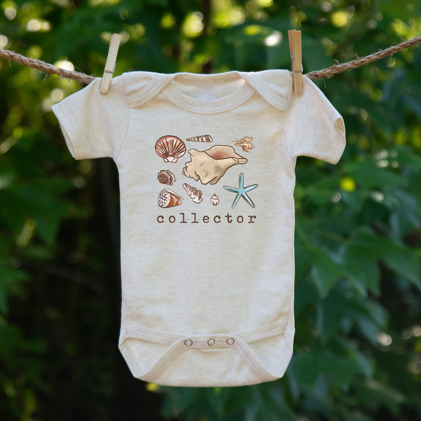 Shell "Collector" Ocean Beach beige Baby Body Suit