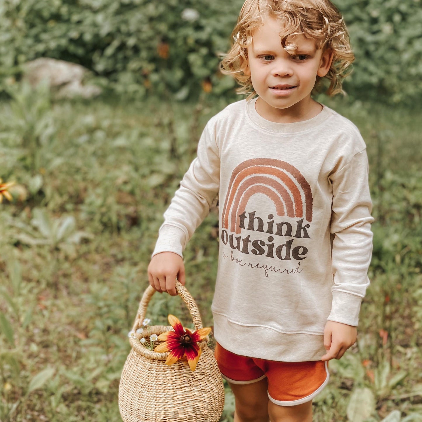 "Think outside no box required" Toddler Pullover