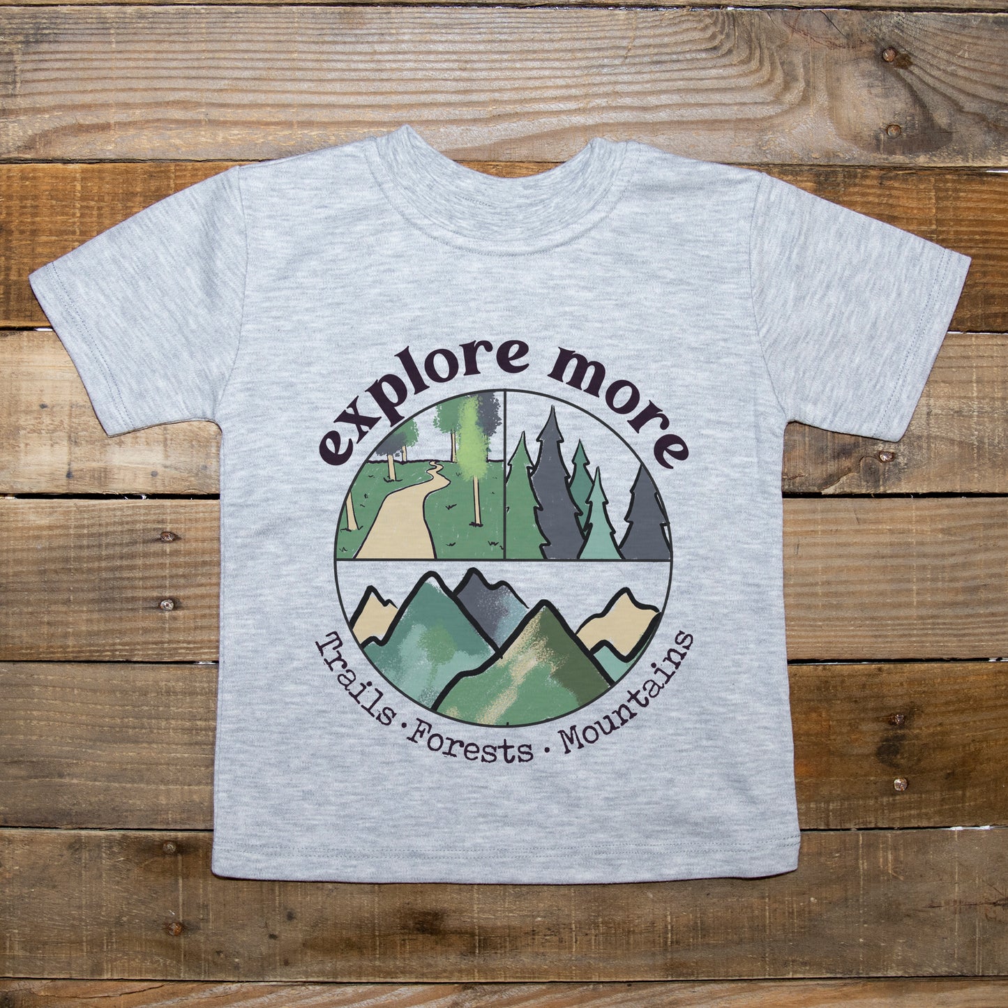 "Explore more" Grey Toddler/Youth Tee