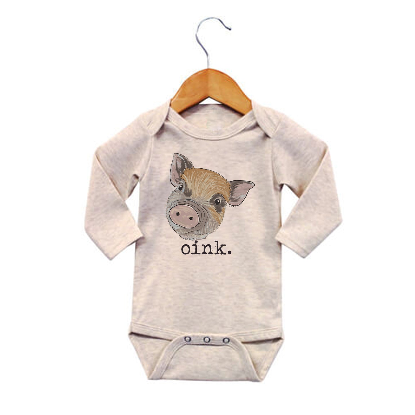 "Oink" Pig Baby Body Suit