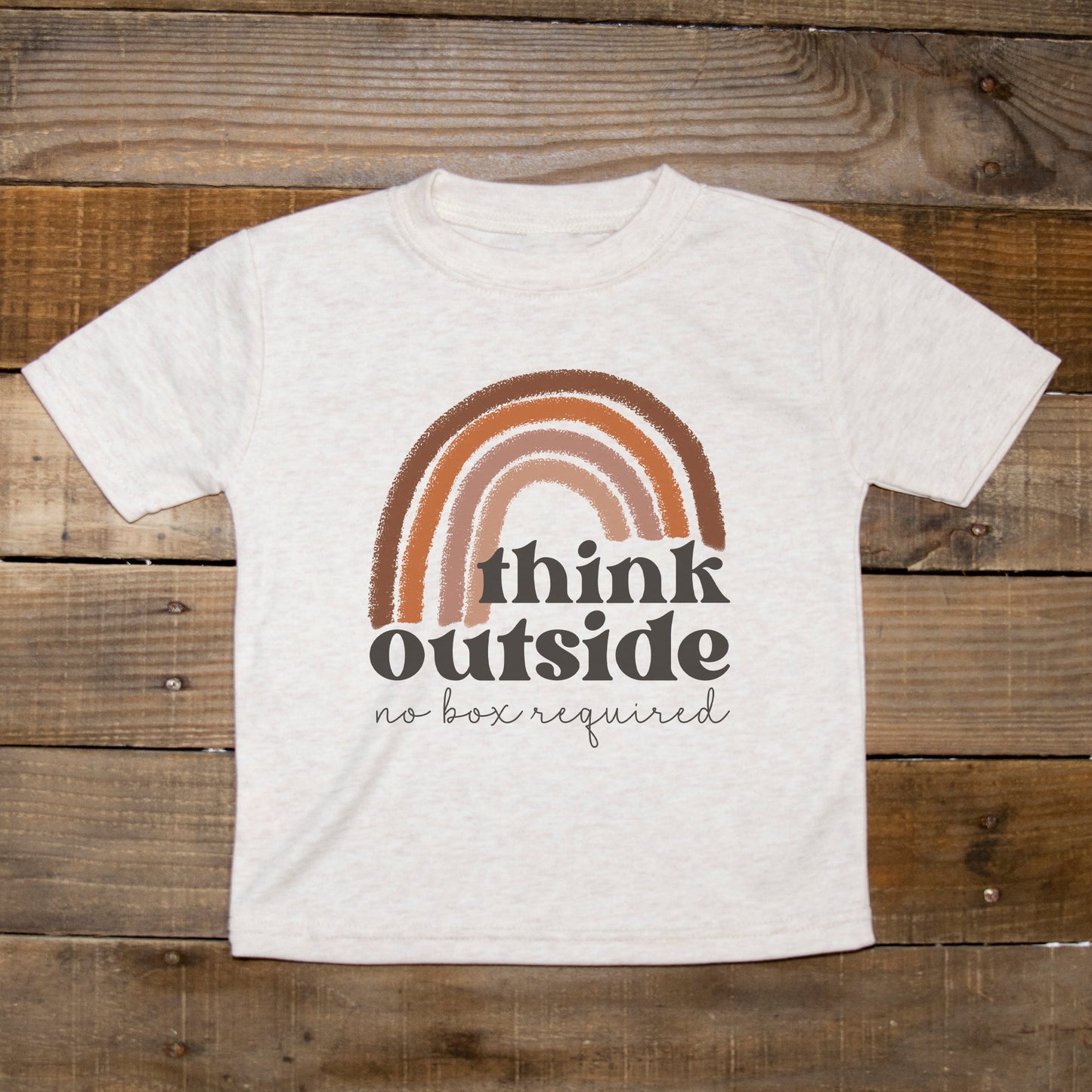 "think outside no box required" Child tee