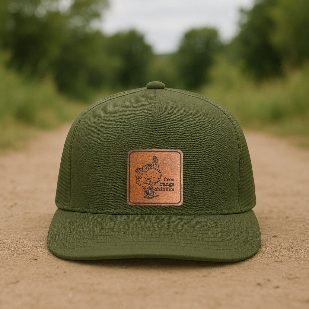 Free Range Chicken Hiking Nature Adult Trucker Hat | 4 Colors