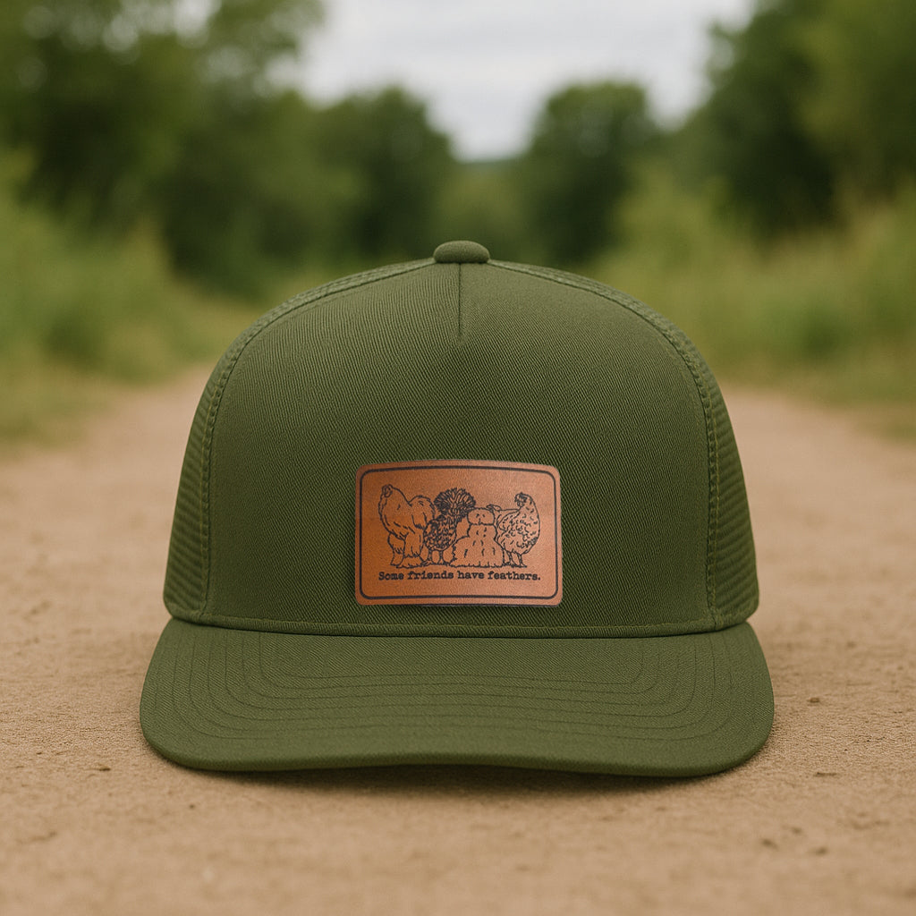"Some Friends have Feathers" Chicken Trucker Hat  | FOUR Color Options