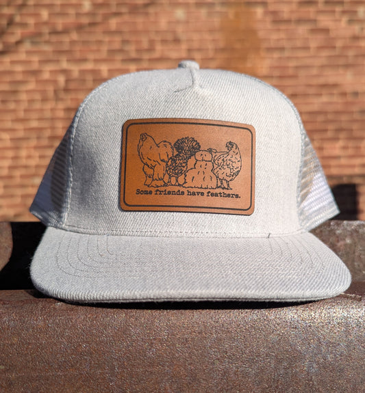 "Some Friends have Feathers" Mesh Back Trucker Hat for Boys and Girls | Youth Size | FOUR Color Options