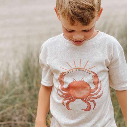 "I've got sunshine" Ocean Crab Beach Tee for Toddler or Youth