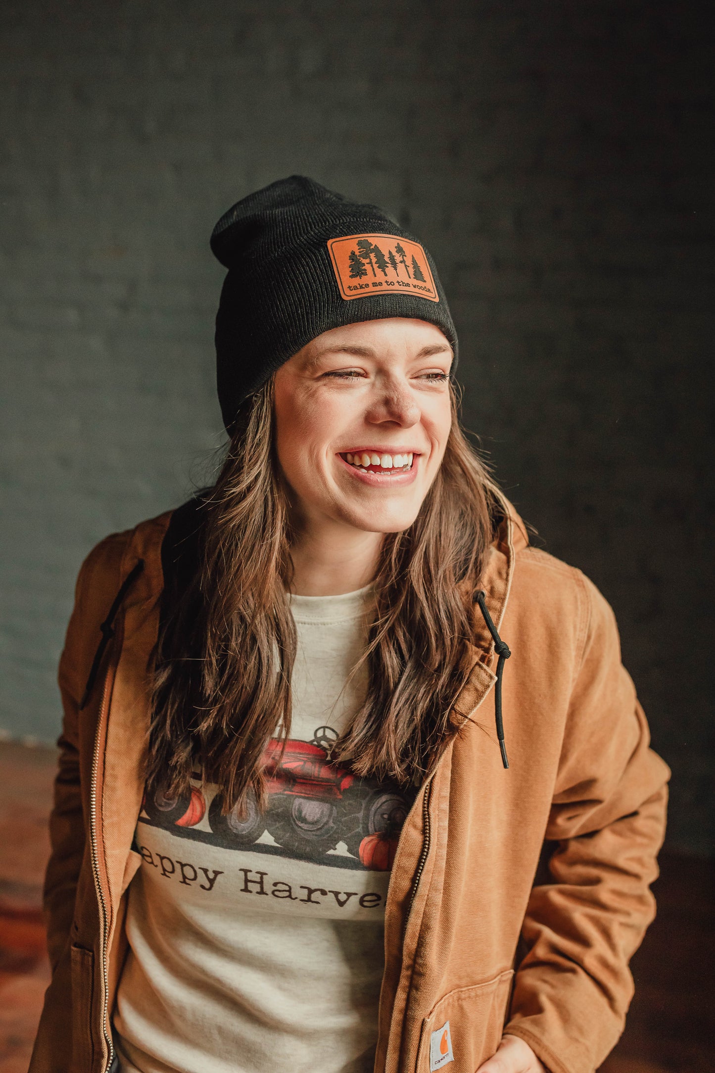 ADULT "Happy Harvest" Red Tractor Unisex Shirt
