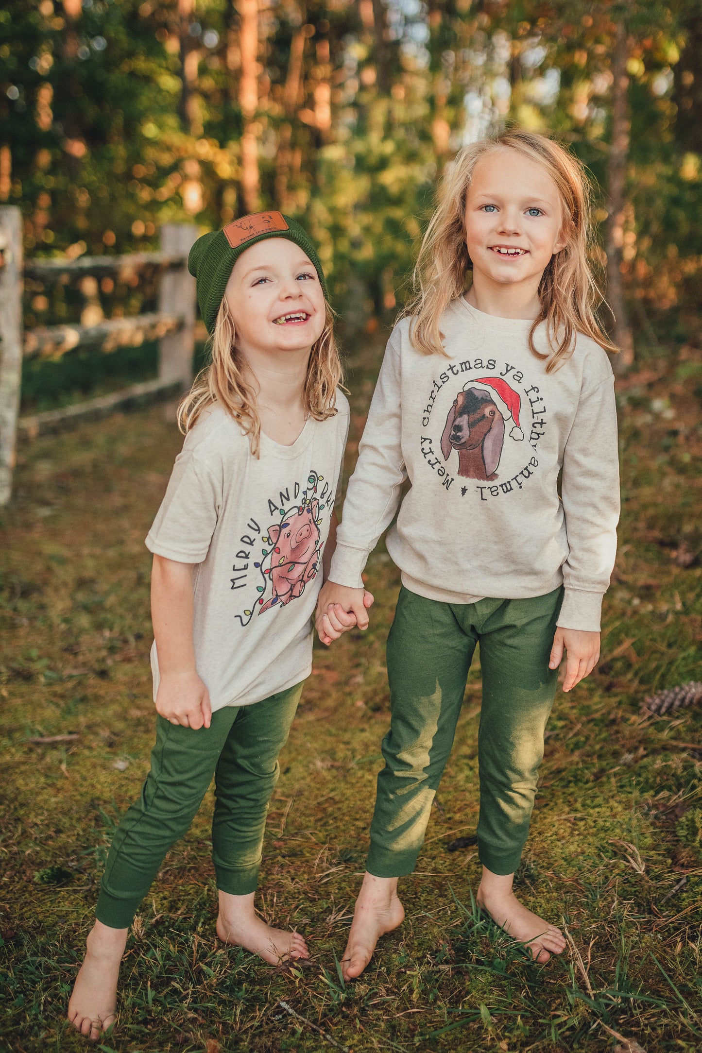 "Filthy Animal" Country Western Goat Kid Long Sleeve tee