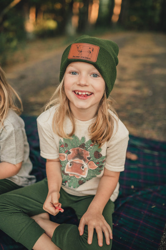 "Mooey Christmas" Country Western Cow Kid tee