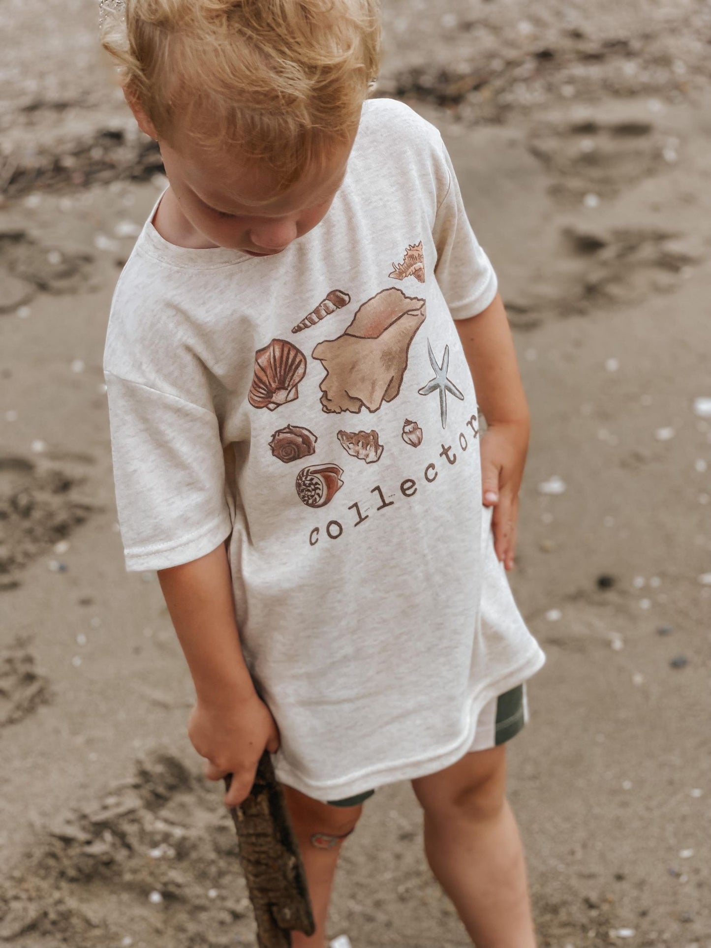 Shell "Collector" Ocean Beach Tee for Toddler or Youth