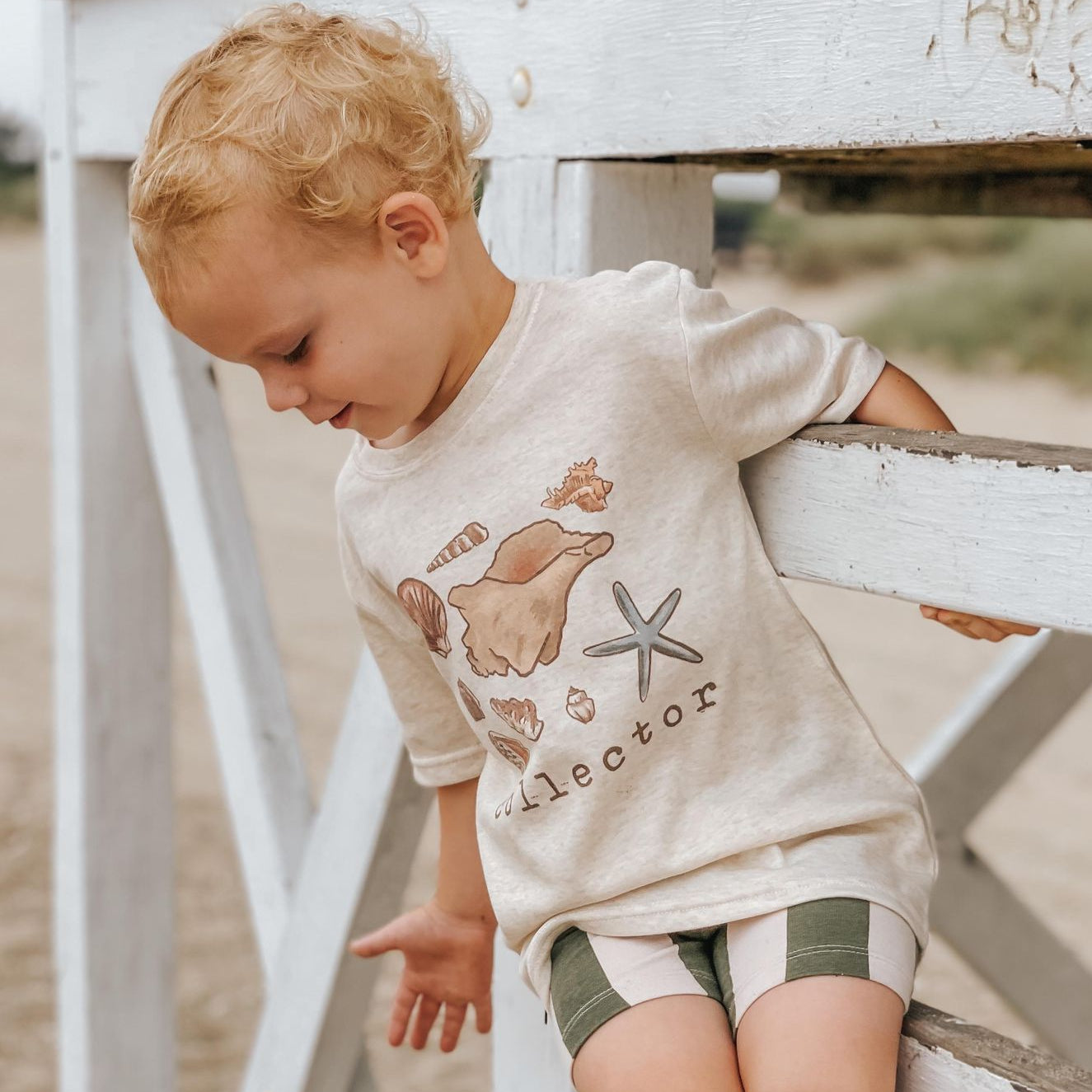 Shell "Collector" Ocean Beach Tee for Toddler or Youth