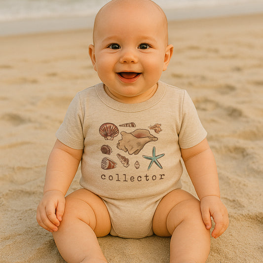 Shell "Collector" Ocean Beach beige Baby Body Suit