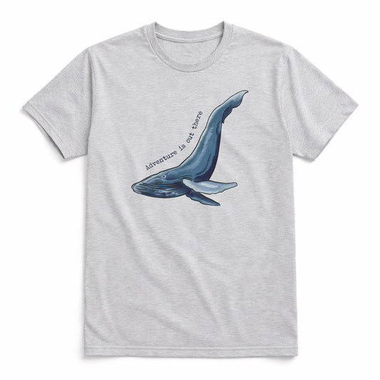 Adult "Adventure is out There" Whale Tee or Long Sleeve