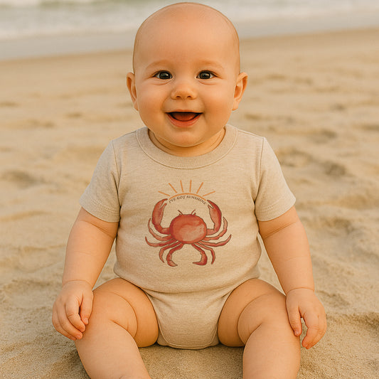 "I've got sunshine" Crab Ocean Beach Baby Body Suit