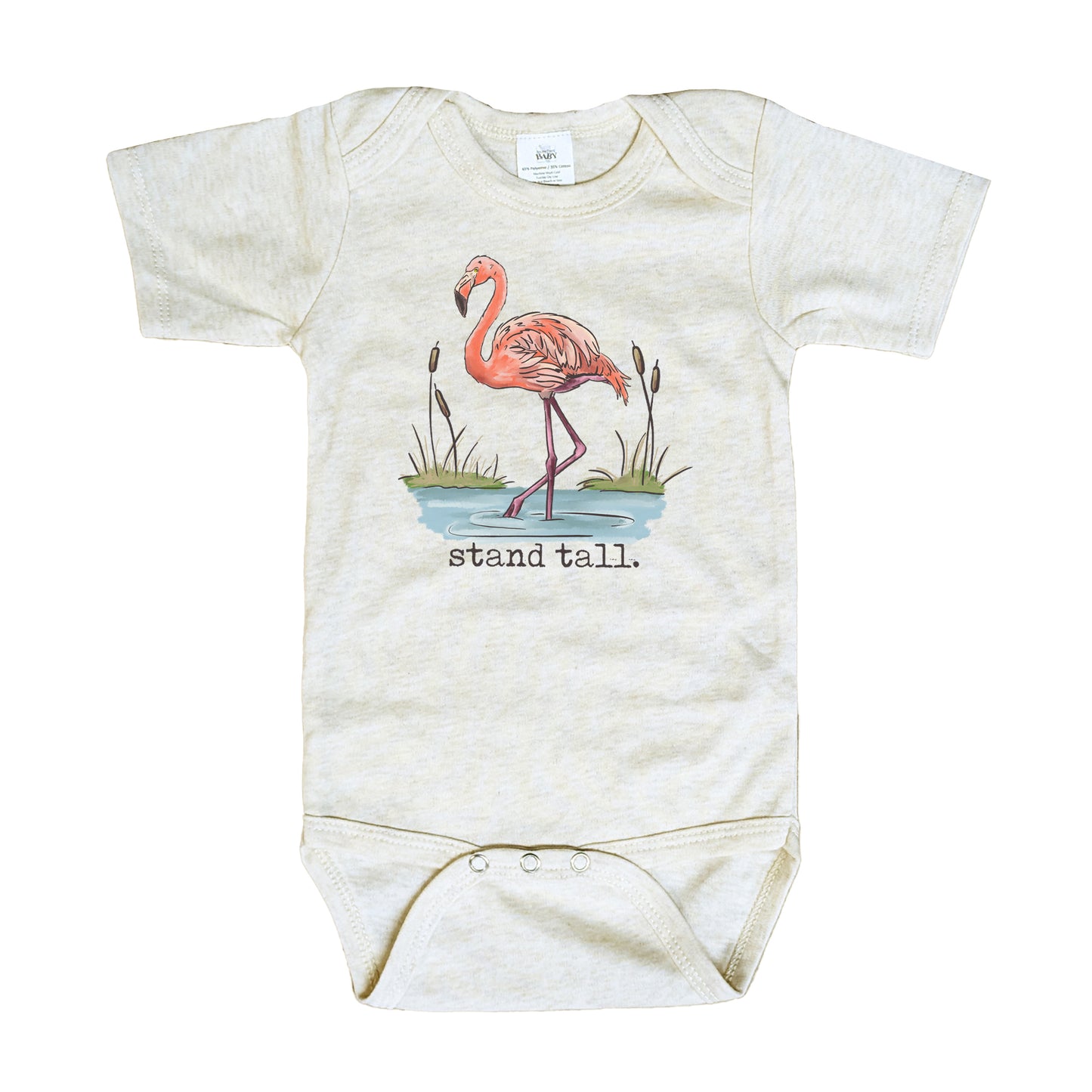 "Stand Tall" Flamingo Beach Baby Body Suit