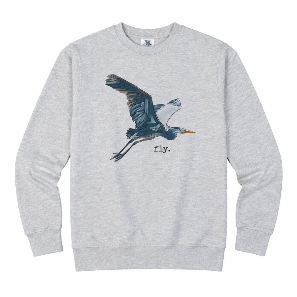 Adult "Fly" Blue Heron Shirt