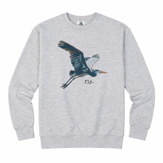 Adult "Fly" Blue Heron Shirt